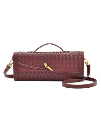 新款编织单肩包/斜挎包，时尚长款手拿包，适合春夏季