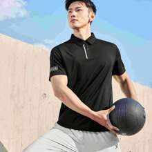 XTEP Camisa polo de manga corta para hombre Xtep, nueva llegada 2025 Camiseta con cuello de entrenamiento de verano para acondicionamiento físico de manga corta, parte superior deportiva 875229020076