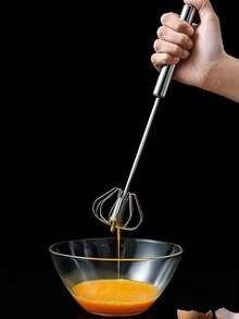 1pc Semi-Automatic Egg Beater, Household Non Electric Small Egg Mixer, Manual Cream Whisk, Stainless Steel Egg Mixer. Suitable For Home Use - Mixers, Cream Makers, Making Mixers, Easy To Use And Clean - High-Quality Egg And Egg Mixers For Cooking, Handheld Cream Mixers For Kitchen Baking Products. Easy To Use, Long-Lasting. - Multicolor - View 2