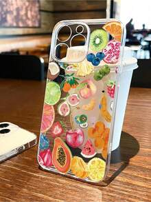 Funda transparente de TPU de 1 unidad con diseño de frutas, protección total contra caídas y huellas dactilares, con protección para la cámara. Compatible con phone. 1 unidad. - Multicolor 2 - Ver 7