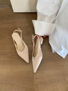 1 Paar elegante einfarbige modische süße Schleifensandalen aus Stoff, geeignet für Party, Hochzeit, Büro, Frühling/Sommer