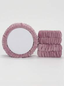 SHEIN X Milania 3pcs Headband Set, 1pc Headband & 2pcs Wristbands, For Washing Face, Facial Cleansing, Makeup Application, Makeup Removal, Travel, Suitable For All Skin Types