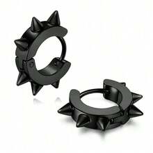 Bộ 2/10 chiếc khuyên tai đinh tán phong cách Punk bằng thép không gỉ, khuyên tai charm thép titan thời trang thường ngày dành cho nam giới, phụ kiện tiệc tùng, hộp đêm cá tính, đeo hàng ngày, khuyên tai có khớp nối bằng thép không gỉ, khuyên tai gai nhọn phong cách Punk, quà tặng cho bạn trai, quà tặng cho bạn gái, quà Giáng sinh - bạc - Xem 13