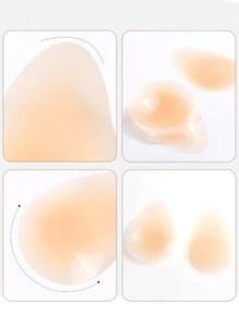 实心硅胶乳房花瓣，超薄无缝隐形乳贴，水滴形提拉支撑乳房花瓣