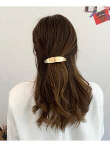 Vintage Elegant Gold Metal Spring Clip, Blogger Style Geometric Metal Spring Hair Clips, Suitable For All Seasons,Hair Accessories,Hair Barrettes