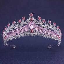 1件新娘皇冠髮飾，適合公主風婚禮生日設計飾品 - 彩色 - 查看 12