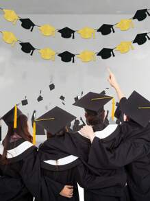 Graduation Decorations Class Of 2025 Graduation Banner Glitter Congrats Grad Cap Banner For Grad Party Decorations 2025