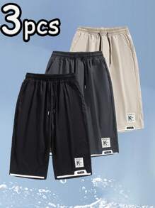 Pantalon de sport pour hommes, pantalon capri léger de style décontracté et mode avec logo brodé pour l'extérieur