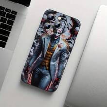 1pc Black Phone Case With Joker Character Print, Shockproof Protective Cover Compatible With Apple & Series Waterproof Anti-Fall Scratch Resistant,International Version, Not The Domestic Version - Multicolor - View 4