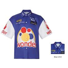 In Stock Ricky Bobby Short Sleeve Costume, Movie-Themed Attire - Blue - View 5