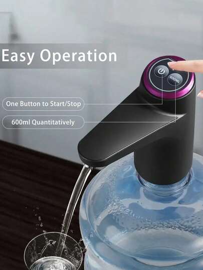 1 X 5 Gallon Kettle Water Dispenser, Portable Water Bottle Pump For 2-5 Gallon Drinking Water Pump Usb Rechargeable Water Dispenser