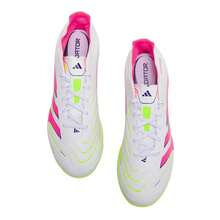 Adidas PREDATOR LEAGUE 2G/3G AG Soccer Shoes, Grip, Shock Absorption & Breathable For Men & Women, Professional Match Sports Shoes, ID3836 - White/bright Pink/bright Lemon Yellow - View 4