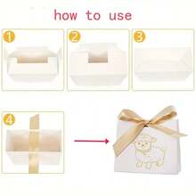 White Festive Candy Box Lamb Print Mini Gift Bag Slaughtering Sheep Small Gift Bag - Multicolor - View 2