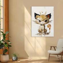 1PC Framed Meowth PokémonWatercolor Painting, Meowth PokémonWall Art Poster, Meowth Painting, Meowth Poster, Meowth Art, PokemonPainting - Framed - View 4