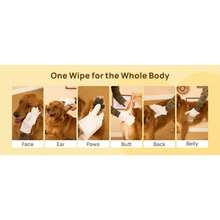 Pet Glove Wipes,Freshening Grooming Dog&Cat Disposable 20Pcs Satisfied Gentle Fresh Breath Outdoor No-Clean Hypoallergenic Facial Pet Wipes Disposable No-Rinse Grooming Formulated Dog Wipes For Dogs Dog Cleaning Products - Coconut Scent - View 7
