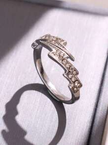1 pieza Anillo para hombre con diseño de relámpago, joyería de estilo callejero hip hop, regalo de moda para fiestas, adecuado como regalo de San Valentín