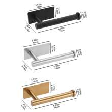 1 pieza Soporte de papel higiénico de acero inoxidable montado en la pared con instalación sin taladro, estante para rollos de papel, decoración de baño, decoración de otoño