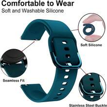 1 件/2 件/3 件 18 毫米 20 毫米 22 毫米软硅胶表带智能手表和腕带替换表带，可调节快速释放腕带兼容三星 Galaxy Watch Active 2 40 毫米、44 毫米、Active 42 毫米 3 4 5 6、Gear S2 S3 Frontier、Classic、华为 Watch GT 2 3 Pro 42 毫米 46 毫米、Honor Amazfit GTS 2 BIP - 綠色 - 查看 4