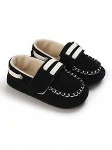New Style 0-18 Months Infant Shoes, PU Upper Cloth Bottom Shoes, Soft Sole Sports Shoes, Casual Walking Shoes, Slip-On Loafers