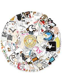 50Pcs Funny Silly Goose Stickers DIY Scrapbook Laptop Water Bottles Computer Phone Guitar Waterproof Decorative Sticker,School Supplies,Back To School