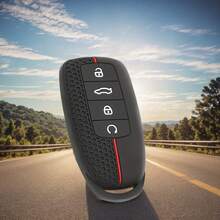 Silicone Car Key Case Cover For Chery For Tigo 7 8 Pro Max For Omoda C5 For Tigo 7 8 Plus For Arrizo 5 Plus Protect Case Interior Accessories - Black - View 2