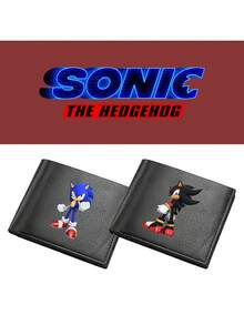 Black Short Folding Wallet Simple Wallet Cute Cartoon Anime Men's Wallet - Multicolor - View 2