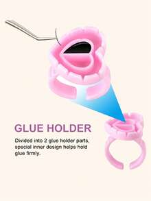 Eyelash Extension Glue Holder, Lovely Heart-Shaped & Blooming Lash Glue Holder For Lash Application - Multicolor - View 10