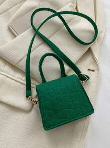 Una nueva y linda bolsa de mensajero tipo mini, bolso casual versátil de unicolor en varios colores a elegir, livia billetera de monedas