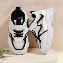 男童黑色运动鞋、女童学生鞋、婴儿运动鞋 - 黑與白 - 查看 3