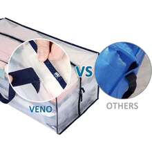 Woven Bag For Moving, Semi-Transparent Handheld PE Large Capacity Storage Bag, Waterproof Clothes Zipper Bag - Multicolor - View 7