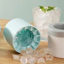 1pc Silicone Portable Ice Mold For Ice Cube Making, Easy Release Silicone Ice Cube Mold, Holds Up To 60 Ice Cubes
