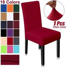 Funda elástica de unicolor ajustable, fundas de silla de comedor de boda y banquete para el hogar, de spandex y estiramiento