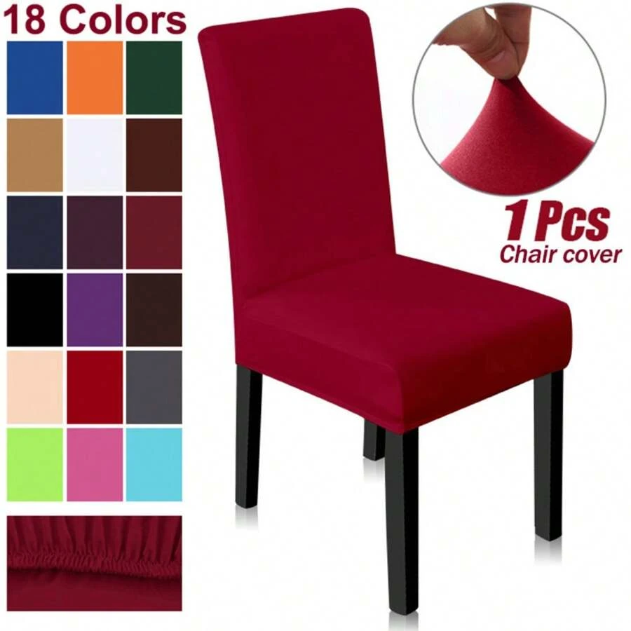 Funda elástica de unicolor ajustable, fundas de silla de comedor de boda y banquete para el hogar, de spandex y estiramiento