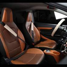 Universal Elastic Stretch Car Steering Wheel Cover + 2 Car Seat Belt Cover Pads Combo Set ,Fit Most Cars,Truck SUV,Soft And Stretchy
