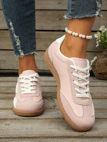 Women's Summer Training Shoes, New Spring/Autumn Thin Casual Flat Non-Slip Patchwork Outdoor Sports Shoes - Pink - View 6