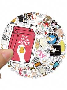 50Pcs Funny Silly Goose Stickers DIY Scrapbook Laptop Water Bottles Computer Phone Guitar Waterproof Decorative Sticker,School Supplies,Back To School