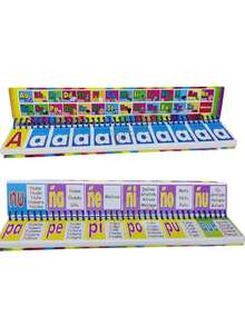 1 Silabario Móvil Didáctico Ilustrado Silabas + Allfabeto 1pzs Didactico Enseñanza - Azul - Ver 4