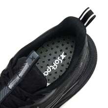 XTEP Men's Running Shoes Hydrogen Wind 8.0, Comfortable Breathable Casual Sport Shoes, Black/Charcoal Gray 875219110024