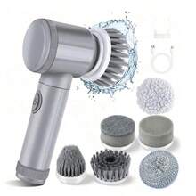 Multifunctional Automatic Cleaning Brush Power Scrubber Spin Electric Dish Scrubber - Grey - View 4
