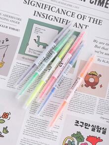 6 cái Gấp đôi Công cụ tô sáng Bút mực , Bút đánh dấu , Kẹo Có màu sắc Màu nước Bút mực Đối với Sinh viên , Viết tháu , Vẽ - Nhiều màu - Xem 7