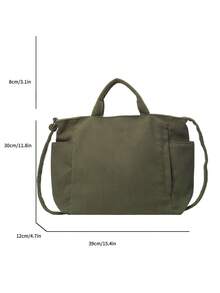 女士简约百搭纯色单肩包，时尚流浪包手提包休闲多口袋大容量钱包斜挎包水桶包，复古挎包适合户外旅行通勤工作，手提包购物袋可容纳 iPad