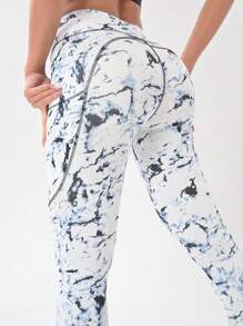 Women's High Waist Printed Yoga Pants With Pockets, Hip Lift And Tummy Tuck, Seamed And Comfortable For Yoga Workout Gym