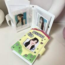 3 Inch Kpop Photocard Binder, Cute Kpop Photocard Holder Book Mini Photo Kpop Album, Hollow Kpop Binder Collector Book 32 Pockets Photo Card Holder With Lovely Pendant For Photo Collection,Back To School,School Supplies - Multicolor - View 4