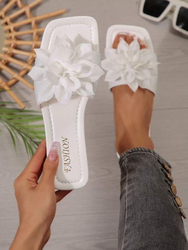 2025 New Beach Wedding Casual Slippers For Women, Gorgeous Net Fabric Bowknot Strap Flat Non-Slip Summer Sandals