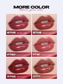 COLORKEY Mirror Gloss Lip Gloss, Glossy And Moisturizing Lip Tint, Non-Sticky And Long-Lasting, Nourishing Lip Care. Liquid Lipstick, Super Hydrating Lip Tint, Caring For Lips, Creating A Refined Lip Makeup. Lipstick, Lip Tint, Lip Gloss, Lip Cosmetics, Lip Plumping Brand Makeup, Suitable For Ladies, Girls, Spring/Summer, Y2K Retro, 90s Makeup, Birthday Gift, Vacation, Party - P781 Soft Peach - 查看 6