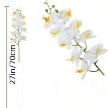 2/4/6 piezas Flor de orquídea Phalaenopsis artificial para decoración del hogar