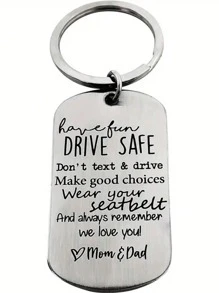 Creative Car Key Chain Gift For Son, Daughter, Teenagers, Heartfelt Reminder For 16 Year Old New Drivers, Perfect For Weddings, Birthdays, Graduations, Bachelorette Parties, Christmas, Halloween, Gifts For Best Friends, Siblings, Coworkers, Doctors, Nurses, Medical Students, Unique Novelty Decor For Bags, Parties, Birthdays