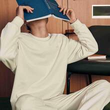 XTEP 运动套装男女秋季新款休闲针织长袖套头衫卫衣针织长裤运动裤877327960170 - 棉花白 - 查看 8