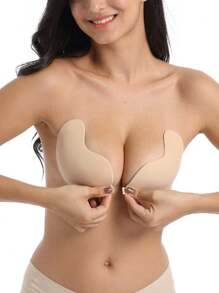 Sticky Bra - Invisible Push Up Bra Backless Strapless Bra, Seamless Front Buckle Bra Underwear Women Self Adhesive Silicone Adhesive, Self-Adhesive Backless Reusable Push Up Nipple Covers, Women's Lingerie & Underwear Accessories