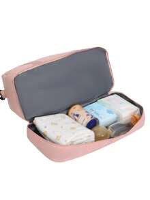 Solid-Color Nylon Luggage Bag. Large Capacity For Overnight Trips During Holidays. Handheld Zipper Bag. Suitable As A Gym, Sports And Yoga Bag. Multi-Functional With Independent Shoe Compartment. Dry-Wet Separation Bag For Storage. Ideal For Going On Vacation, Skiing, Exercising, Students Returning To School, And As A Hospital Bag For Packing Personal Items. Portable Shoulder Bag. - Baby Pink - View 7